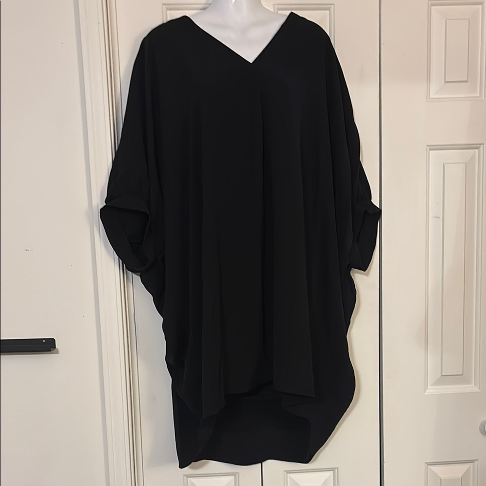 Entro Classic Black Draped Mini Dress